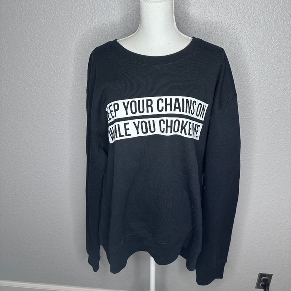 Russ - Black Unisex fleece sweatshirt with lyrics from‎ "Seduce" - Picture 1 of 7